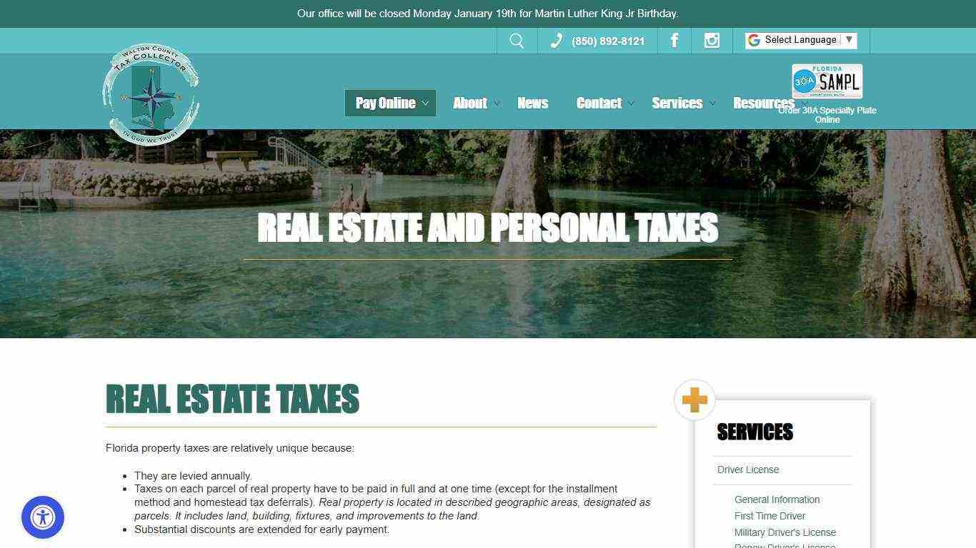 Walton County Tax Collector - Real Estate and Personal Taxes