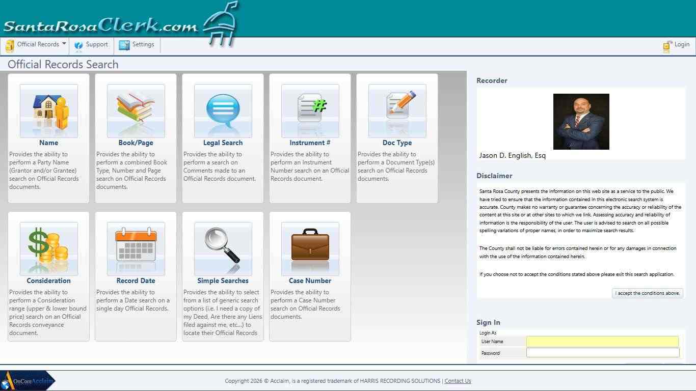 Santa Rosa County Public Records